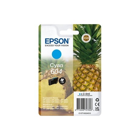 CARTUCCIA ORIGINALE EPSON C13T10G24010 INK CIANO