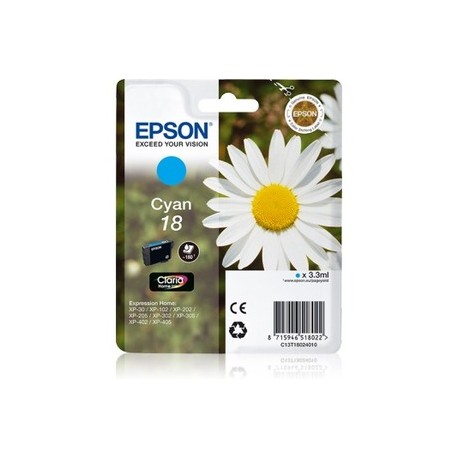 CARTUCCIA EPSON ORIGINALE C13T18024012 INK CIANO