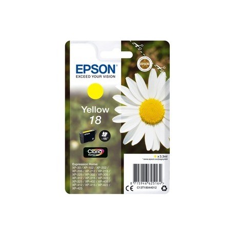 CARTUCCIA EPSON ORIGINALE C13T18044022 INK GIALLO