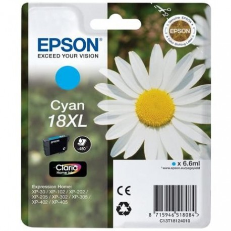 CARTUCCIA EPSON ORIGINALE C13T18124010 INK CIANO AD ALTA CAPACITA'