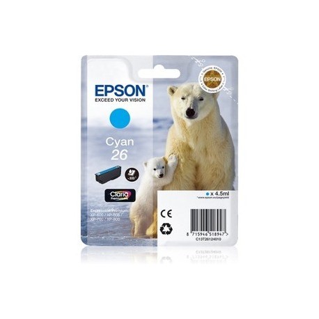 CARTUCCIA EPSON ORIGINALE C13T26124012 INK CIANO