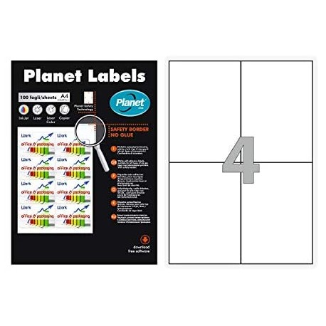 ETICHETTE AUTOADESIVE BIANCHE PLANET LABELS