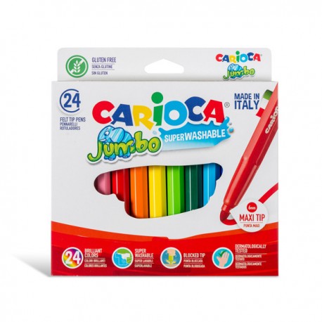 PENNARELLI CARIOCA JUMBO 24 PEZZI